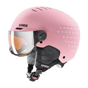 우벡스 주니어 아동 스노우보드 스키 헬멧 2324 UVEX ROCKET JR VISOR Pink Confetti Matt Litemirror Silver