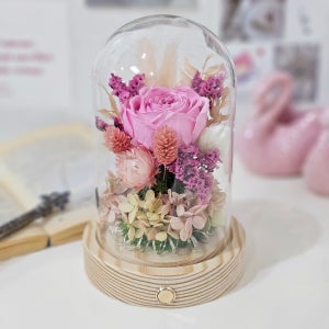 프리저브드플라워 줄리엣로즈유리돔 프로포즈 여친 생일 승진선물 출산선물 꽃다발