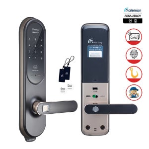 [포토상품평 이벤트] 전국설치 게이트맨 G-GRAB scan+후크지문인식 핸들디지털도어락 카드키 번호키-인증점