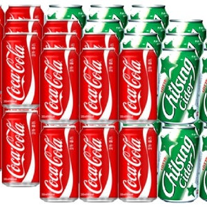 코카콜라 업소용 355ml 24입+ 칠성사이다355ml 24입