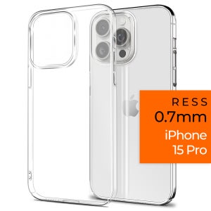 불사조 RESS 아이폰15 프로 슬림 변색없는 투명 레스 케이스 0.7mm 절개형