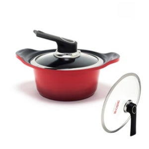 조림냄비 미니 양수냄비 16cm 통주물 스튜팟 강화유리