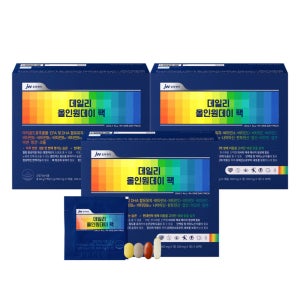 JW중외제약 데일리 올인원데이 팩 끌올팩 종합 비타민 영양제 2g 30포, 3개