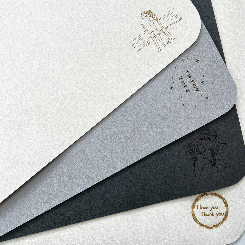 각인 커스텀 키보드 마우스 게이밍 가죽 장패드 패드