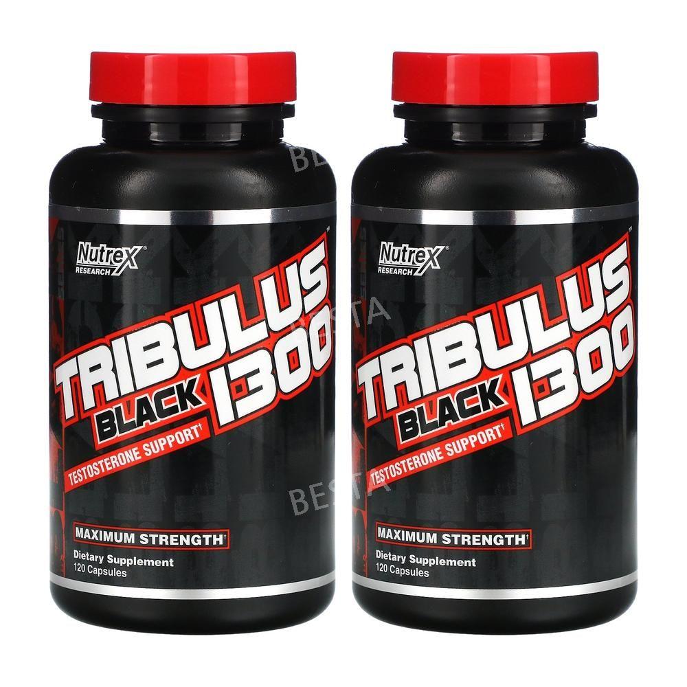 뉴트랙스리서치 <b>트리뷸러스 블랙 1300</b> 120캡슐 2병 트리블러스 테스토스테론 Tribulus