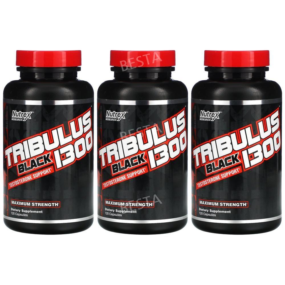 뉴트랙스리서치 <b>트리뷸러스 블랙 1300</b> 120캡슐 3병 Tribulus 트리블러스 테스토스테론