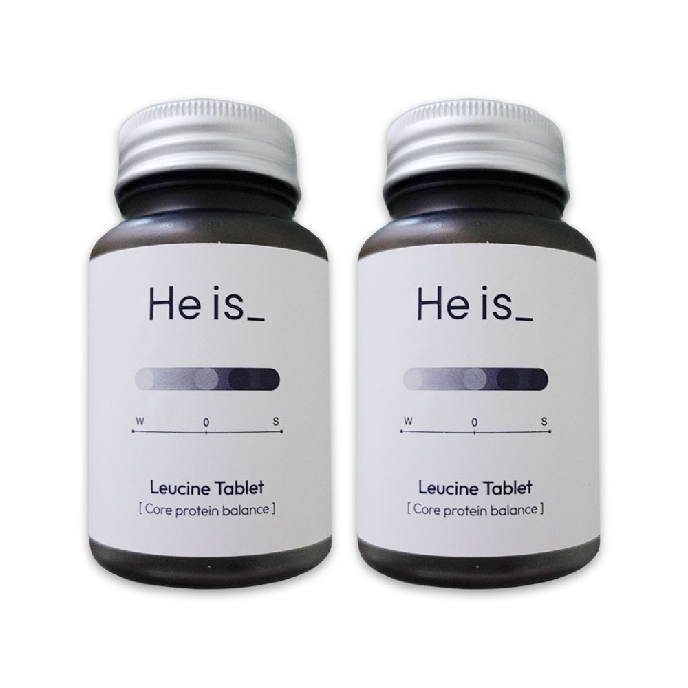 <b>히이즈</b> 단백질 류신 타블렛 1000mg x 60정 x 2병 프로틴 흡수 남성<b>근력</b> 비타민D 서포터
