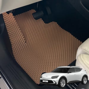 제네시스 GV60 차매트 버블 카매트 자동차 발매트 발판 베이지 1열 운전석+조수석