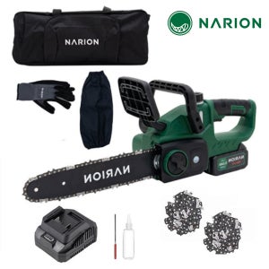 나리온 무선 전기톱 풀세트 30cm 전동톱 충전 체인톱 NJ-300R