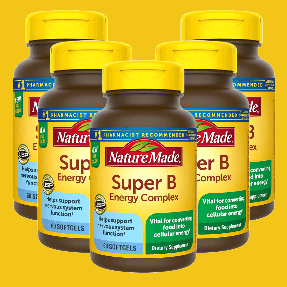 Nature Made SuperB <b>비타민B</b> 엽산 60소프트젤 5개