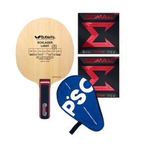 버터플라이 슐라거라이트 탁구라켓 ST그립 선택1번 시그마3(양면)+케이스