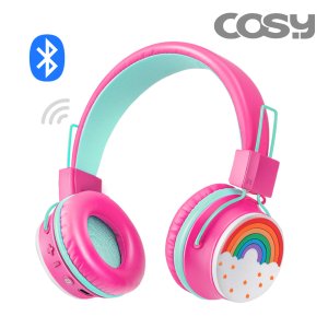 핑크 어린이 청력보호 블루투스 헤드셋 초등 아동 유아 키즈 헤드폰 HS4100BT