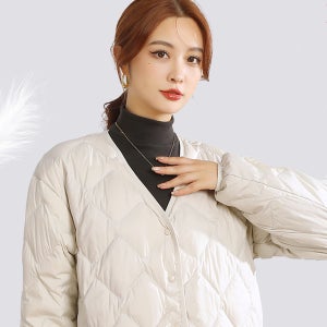 여성 경량점퍼 가벼운 조끼 오리털 경량패딩