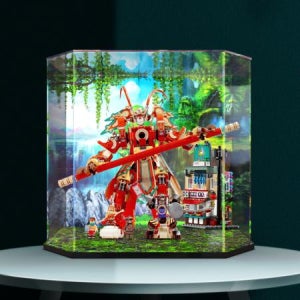 레고 몽키 킹의 워리어 로봇 80012 육각 아크릴 디스플레이 케이스 장식장