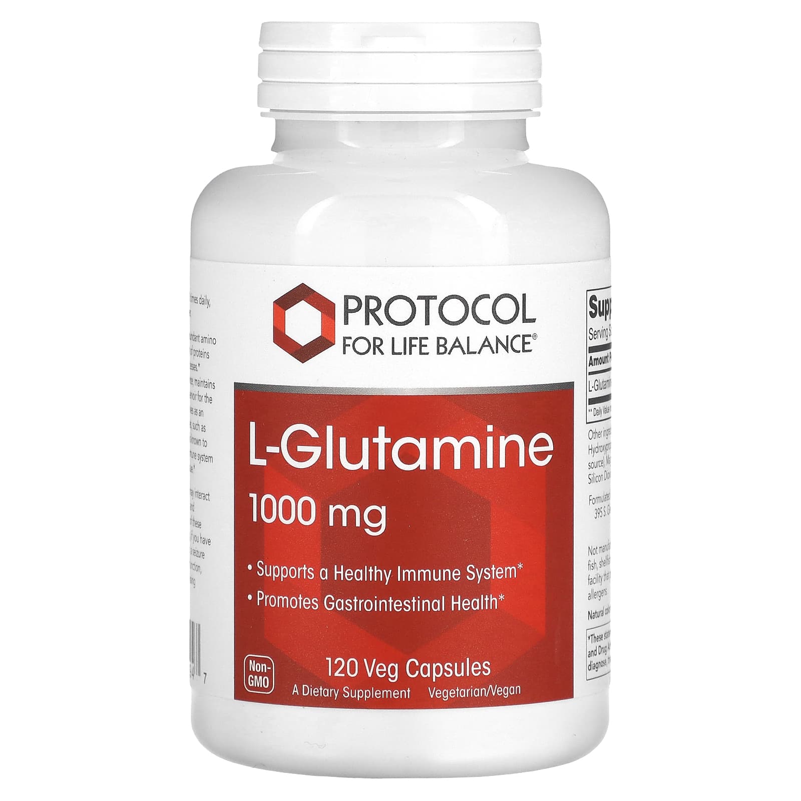 Protocol for Life Balance L-글루타민 1000mg 120 베지캡슐