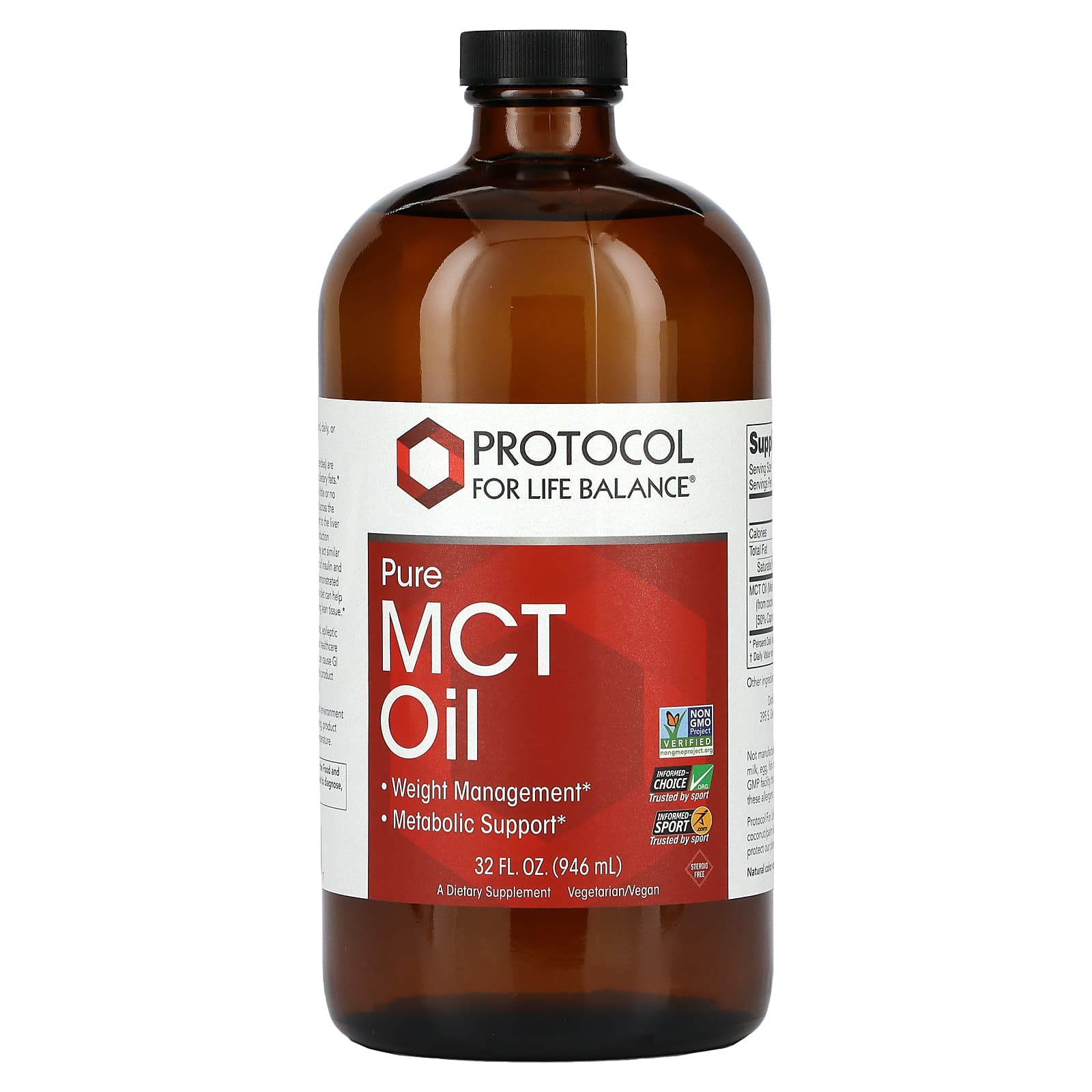 Protocol for Life Balance 퓨어 MCT 오일 32 fl oz (946 ml)