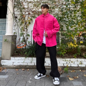 골덴 박스 오버핏 남녀공용 커플 비비드 코듀로이 셔츠 (5COLOR)