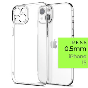 불사조 RESS 아이폰15 슬림 변색없는 투명 레스 케이스 0.5mm
