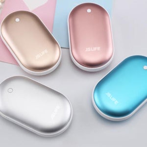 JS라이프 대용량 6000mAh 컬러 충전식 손난로 보조배터리 1+1세트 전기 전자 핫팩