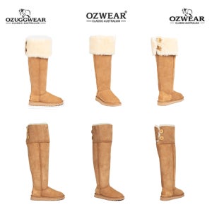 호주 오즈웨어 오버더니 니하이 싸이하이 베일리버튼 양털 어그부츠 플랫폼 롱부츠