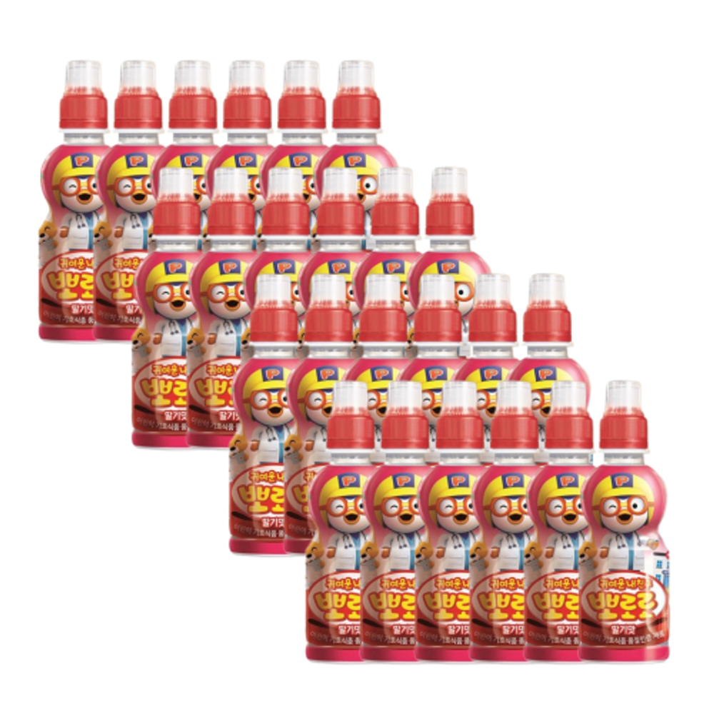 팔도 뽀로로 딸기 음료수 235ml 24개 어린이 음료 대량구매