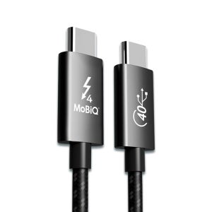 모비큐 EM-TB3C5A40G 2m C to C 썬더볼트4 고속 케이블 40Gbps 5K