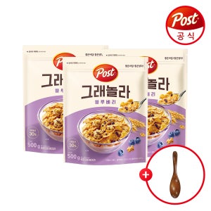 [포스트] 그래놀라 블루베리 500g 3개 + 고급우드스푼