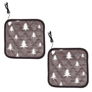 더안 USB 휴대용 전기방석 의자 온열방석 극세사 차콜트리 1개+1개