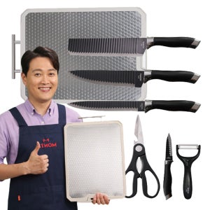 몬타 도마랑 칼이랑 6종 양면 스텐 스테인리스 칼 향균 도마