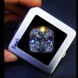 보석제작용 천연 화이트 사파이어 원석 잼스톤 14캐럿 10x10mm