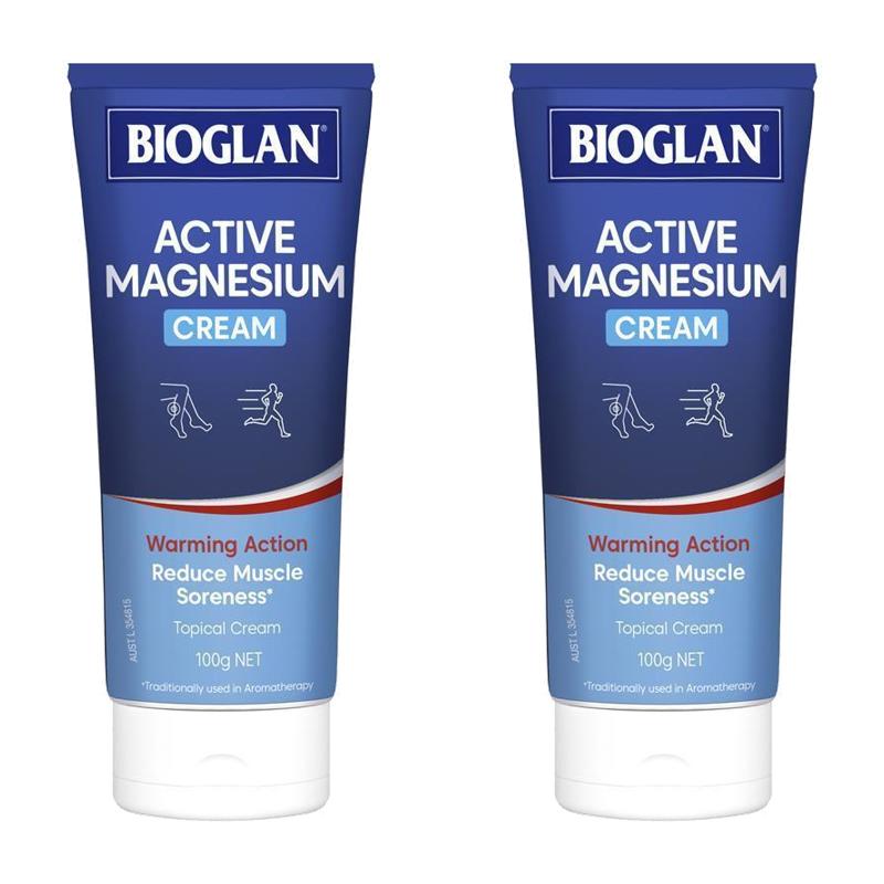 호주직구 Bioglan <b>바이오글랜</b> 액티브 마그네슘 크림 100g 2팩