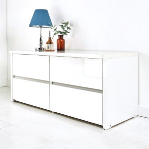 집무드 레브 2단 4칸 와이드 낮은 옷 서랍장 1200