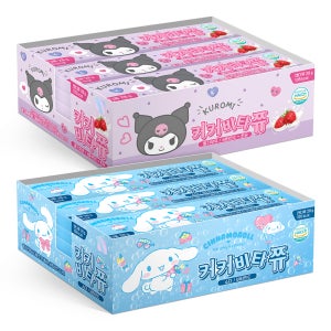 산리오캐릭터즈 커커비타쮸 시나모롤 쿠로미 딸기우유맛 소다맛 유아 어린이 간식 대용량 28g x 15ea