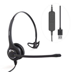 다산 DH-026M USB 헤드셋 양귀형 PC용 콜센터 고객센터 통화 유선