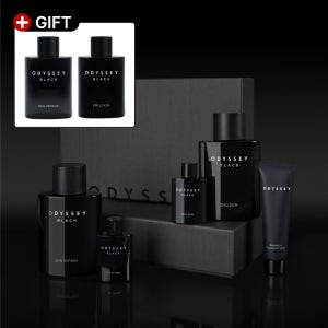 오딧세이 블랙 스페셜 2종 안티에이징 스킨로션 세트 (스킨 130ml+에멀젼 130ml) + 선물용 쇼핑백 + 블랙 2종 키트