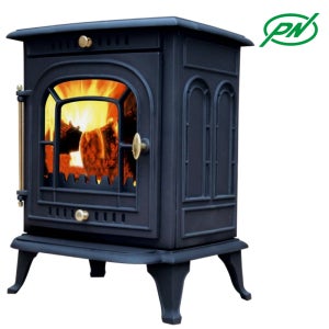 풍년 실내 고급형 화목난로 가정용 소형 주물난로 벽난로 JA008 불멍 나무 난방