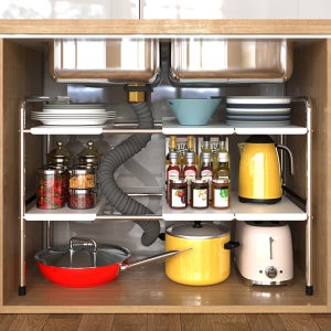 시즈올 2세대 높이 길이조절 싱크대 하부장 선반 주방 싱크인 정리 수납 정리대 JB01