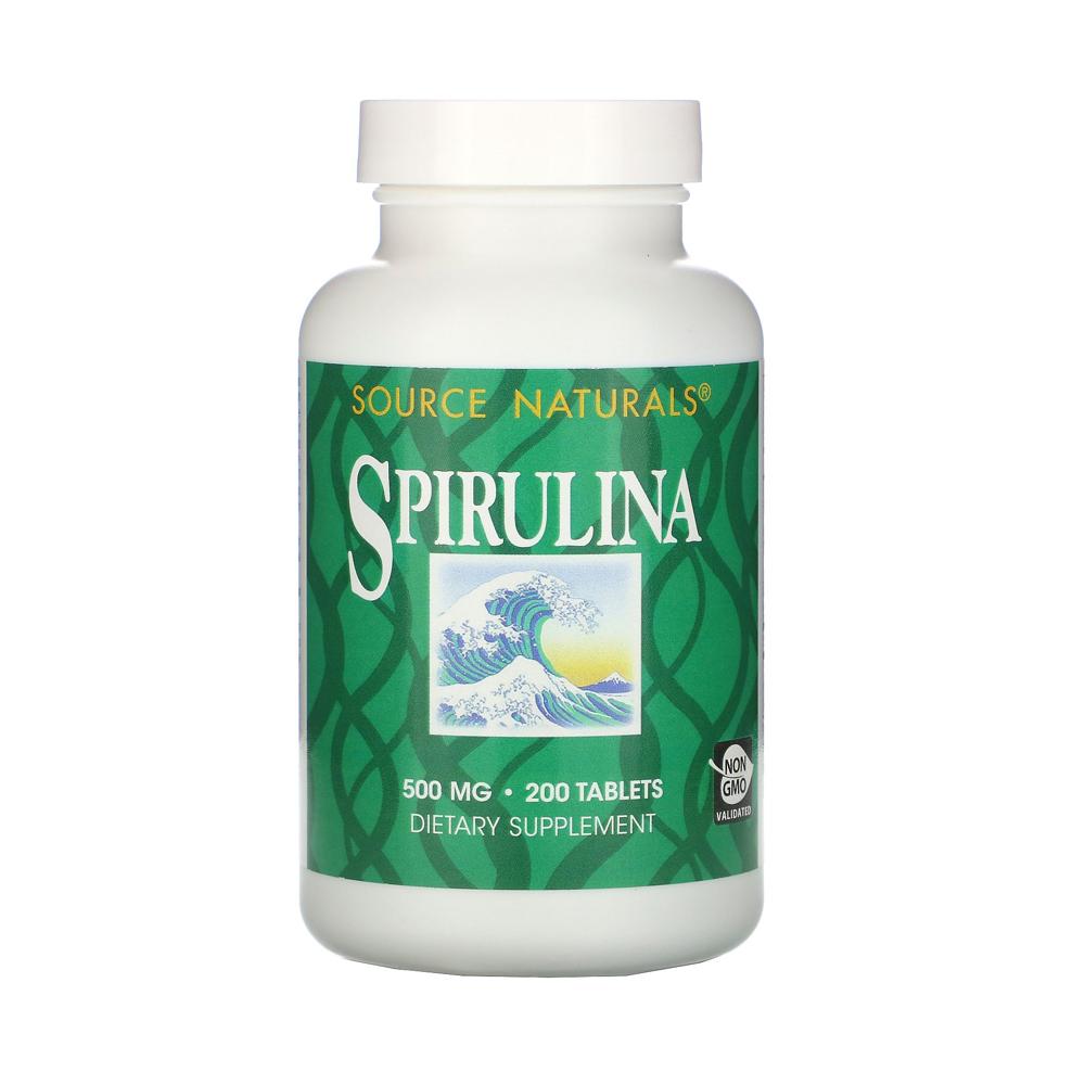 소스내츄럴 <b>스피루리나 500mg</b> 200정 철분 스피룰리나 베타카로틴 비타민 A