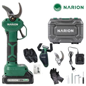 나리온 21v 충전 전동 전지가위 나무 가지치기 35mm 배터리1개세트 NJ-035R