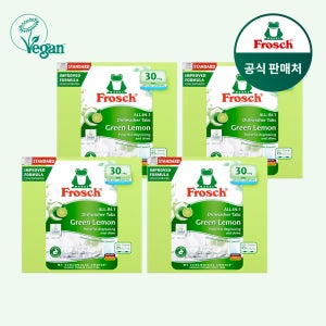 프로쉬 친환경 식기세척기세제 18g 30개입, 그린레몬, 4개