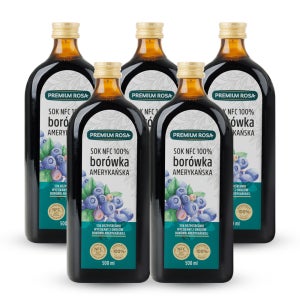 프리미엄로사 블루베리 원액 100% NFC 착즙 주스 즙 500ml, 5개