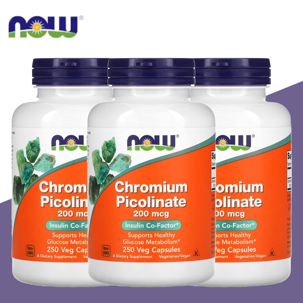 나우푸드 <b>크로뮴 피콜리네이트 200mcg</b> 250베지캡슐 3개
