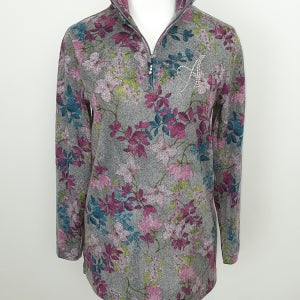 할머니겨울옷 엄마 어르신 선물 80대 국산 반집업 장미꽃 기모 티셔츠 엄마네옷장