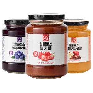 초록원 저당 알룰로스 과일잼 3종 1+1 (딸기잼 블루베리 애플시나몬)