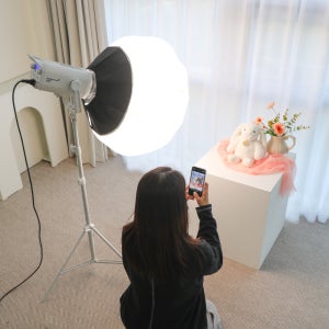 사진 촬영 영상 방송 촬영용 지속광 조명 썬빔프로 300W 잼볼 세트