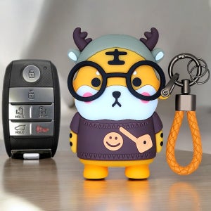 바이어웨이 호랑이 차 키케이스 귀여운 캐릭터 스마트 차키커버 홀더 기아 F