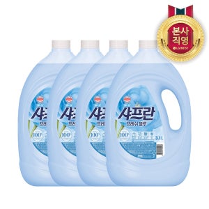 샤프란 프레쉬 블루 섬유유연제 3.1L 4개