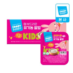 [어린이용] 푸디버디 더 부드러운 유기농 쌀밥 140g, 6개