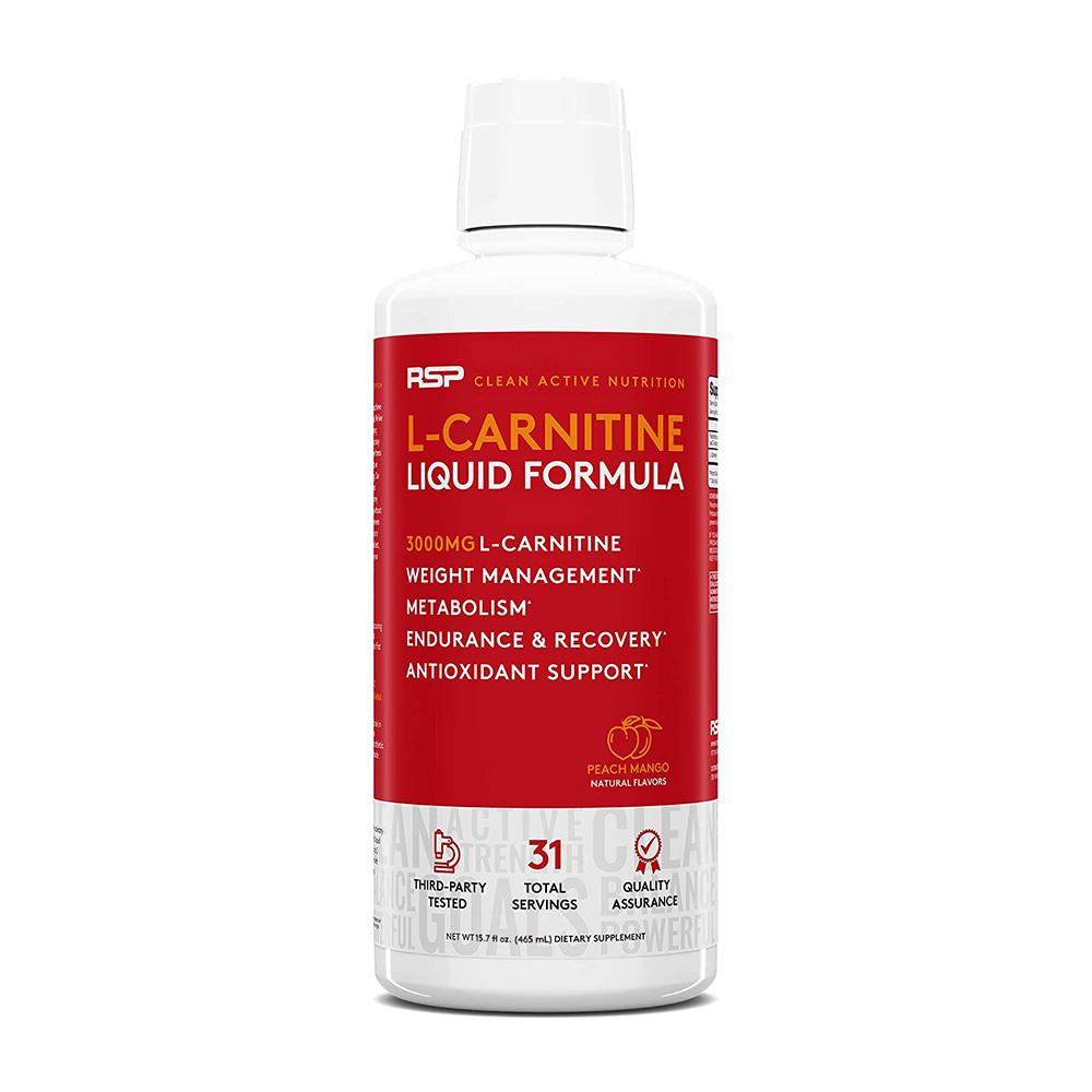RSP <b>뉴트리션</b> L-카르니틴 리퀴드 포뮬라 3000 mg 피치 망고 465 ml