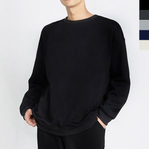 남자 기모 맨투맨 티 겨울 티셔츠 기본 시보리 옷 블랙 차콜 그레이 회색 네이비 검은 색
